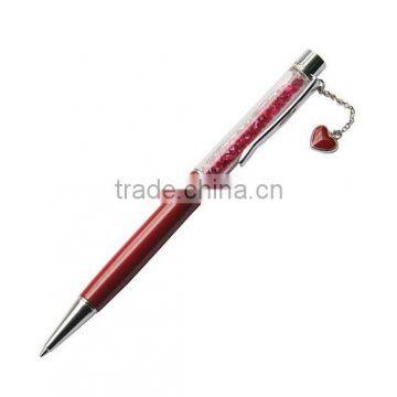 Metal and Copper Material Key Chain Crystal pen with Pen Box Gift Set