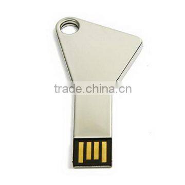Stainless Steel Triangular Key Shape Usb Flash 256Mb