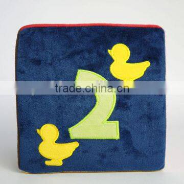 Fun Educational Stuffed Rattle Cube Toys/Plush Baby Rattle Block/Soft Stuffed Colorful Cube Rattle for Baby photo-2