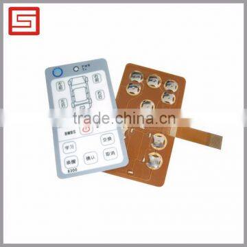 membrane switch with key embossed