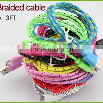 Braided Nylon Magnetic Charging 2.0 Micro USB Cable photo-4