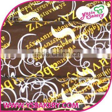 Alphabetical Chocolate Transfer Sheets