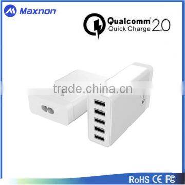 Highpower US EU Power Cord 5port Usb Quick Charge 2.0 Smart Charger for Mobile Phone