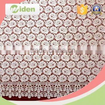 Milky poly embroidery chemical spider web African net lace fabric                        
                                                                                Supplier's Choice