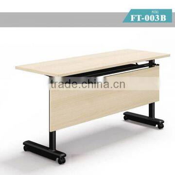 black color metal frame folding table for training room