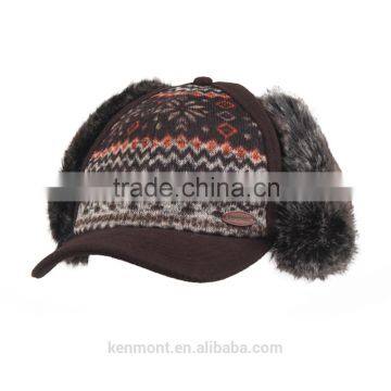 winter warm keeping fashion russian style fur hat with earflap design