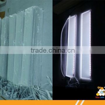 edged LED laser engraved light guide panel advertising display shelf