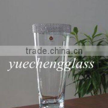 Wholesale Clear Tall bling cylinder glass vase