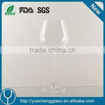 Promotional clear lead free wonky bulk crystal wine glass