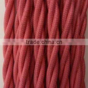 Colored textile twisted cable