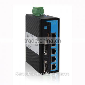 5 ports DIN-Rail Managed Industrial Ethernet Switch with 2 ports RS232