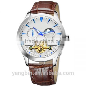 Yangbin mechanical gold plated 100m water resistant watch