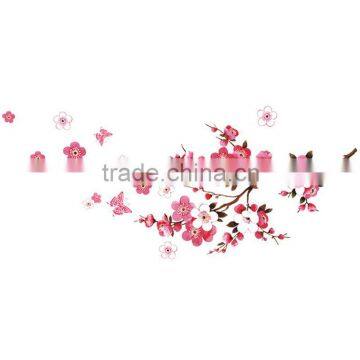 ZY6008 Cherry Blossom Wall Poster Waterproof Background Wall Sticker Stickers for Living Room Bedroom Cafe Home Decor Decal Deca photo-2