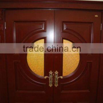 natural teak veneer MDF swing door