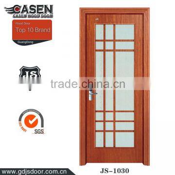 European Style the Latest Wood Glass Door Design Single Swing Door for Exterior in China photo-6
