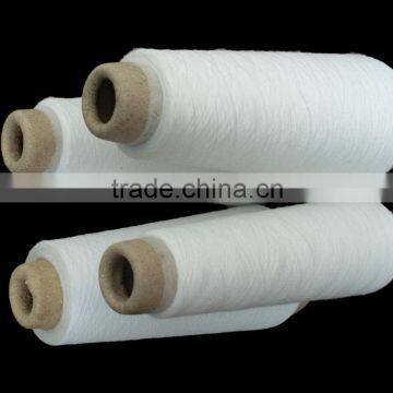 raw white 100% polyester yarn spun for ring manufacturer