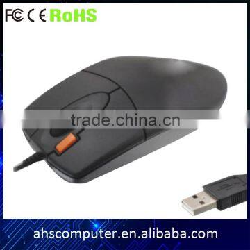 wired optical mouse usb with orange double click key