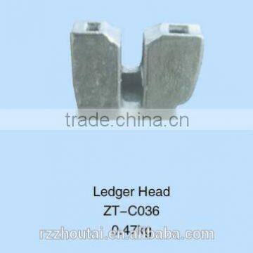 Ledger Head, DIP Galvanized Parts of Scaffolding Ring Lock System ZT-C036