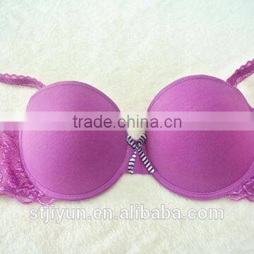 Shantou Underwear Manufacturer Purple Hot Young Ladies Sexy Bra