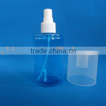 200ml PET Clear Light Blue Cosmetic Plastic Overcap Spray Bottles