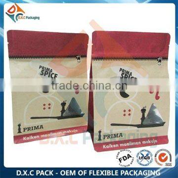 Eco Friendly Zip Lock Tear Notch Brown Paper Food Packaging photo-3