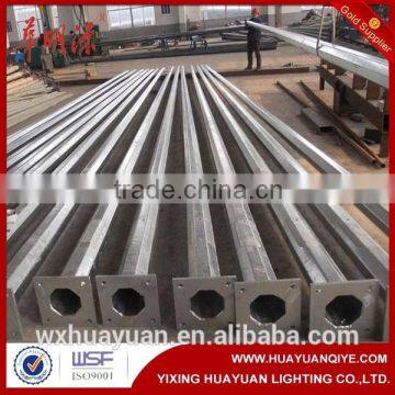 Octagonal steel poles with hot dip galvanization