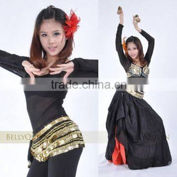 2011 new style black belly dance tops