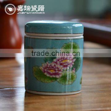 Delicate Design Handpainted Porcelain Tea Caddy photo-3