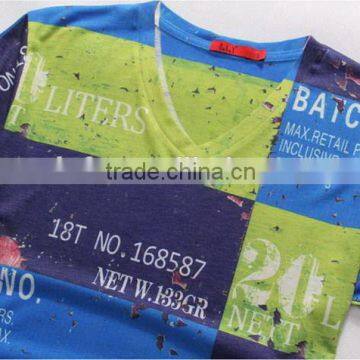 Cheap Stylish Men v Neck Short Sleeve Tee Shirt photo-5