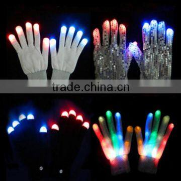 flash color led gloves with flashlight led gloves wholesale party favor