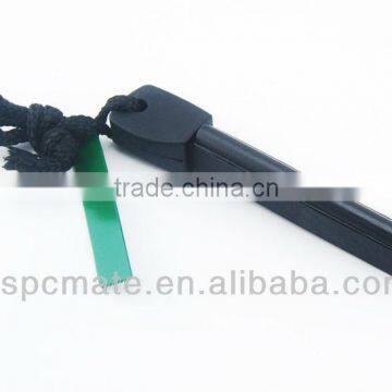 Black Flint Fire Starter with Rope for Outdoor Survival