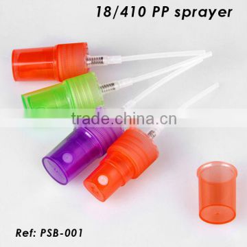 Colorful 18/410 mist spray pump bottles