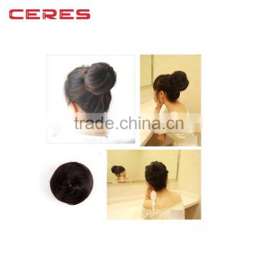 cheap fashion synthetic hair bun accessories chignon hair pieces bun, clip hair bun pieces for black women