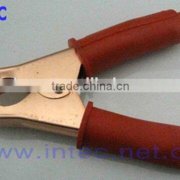 Jumper Wires Alligator Crocodile Roach Test Clip Plastic Handles Crocodile clips 110mm red color I00132