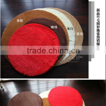 microfiber super soft round floor rugs floor mat with pvc anti-slip bottom