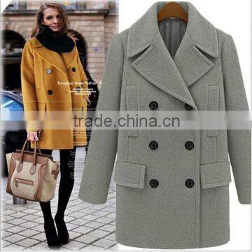 2015 winter fashion thickening Ladies woolen coat