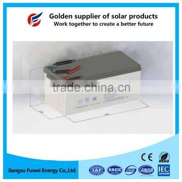 Deep cycle rechargeable 12V 180Ah solar gel battery for solar street lighting system