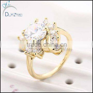 2015 women Jewelry diamond 18k rose gold ring wholesale