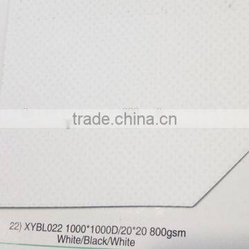800g PVC Flex Banner Hot Laminated & Coated White/black/white PVC Material