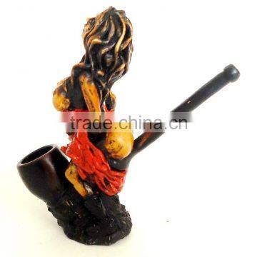 Figurine Shaped Hand Crafted Smoking Pipes - Sexy lady sitting on tube