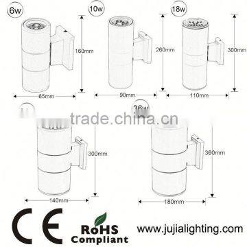 CE Listed 16W Outdoor Wall Mounted Led Wall Pack Lights