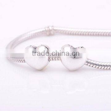 2016 NEW Authentic 925 Sterling Silver Heart Clip Charm Bead Fit European Style Bracelets and Necklaces photo-2