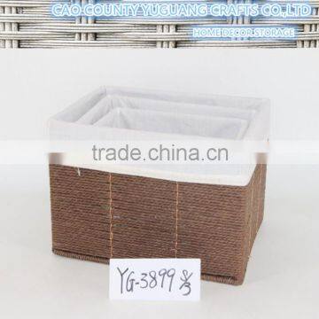 2016 popular set 3 durable PE sundry storage baskets