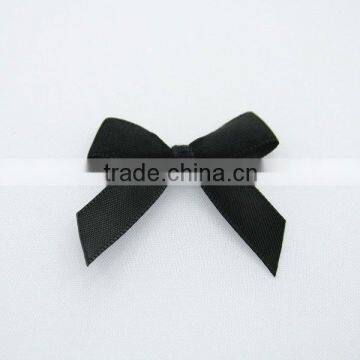 Black satin ribbons bow