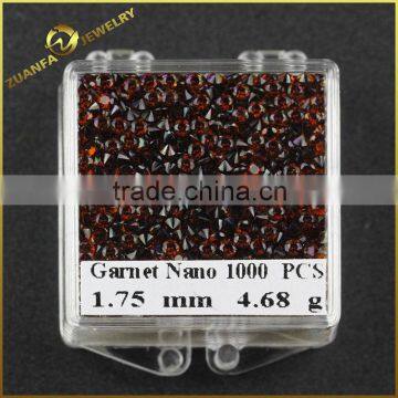 wax casting jewelry making heat resistant machine cut 1.75mm nano garnet gemstone