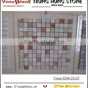 23*23 Muticolor Vietnam Marble Mosaic Tiles photo-2