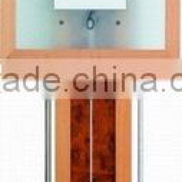 Glass wooden pendulum wall clock