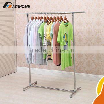 Single pole stainless steel no rust vertical clothes hanger rack