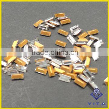 Good Quality Rectangle Shape Loose Point Back Glass Rhinestone for Wedding Dress