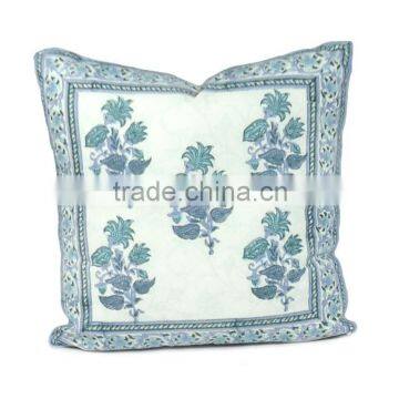 Indian Cushion Cover Floral Bale Hand Block Printed